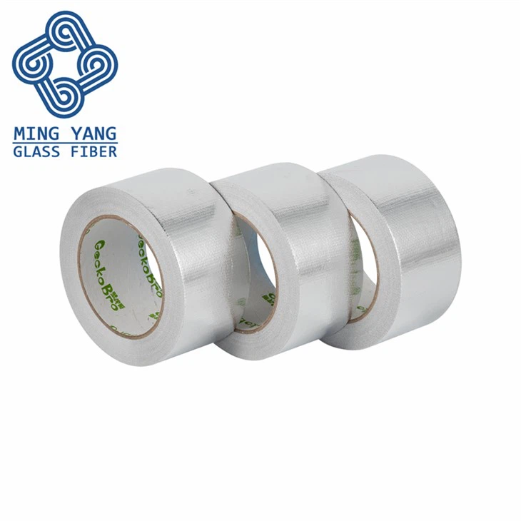 Adhesive Surface Of High Quality Alu Foil Coated Fiberglass Fabric Tape For Insulation
